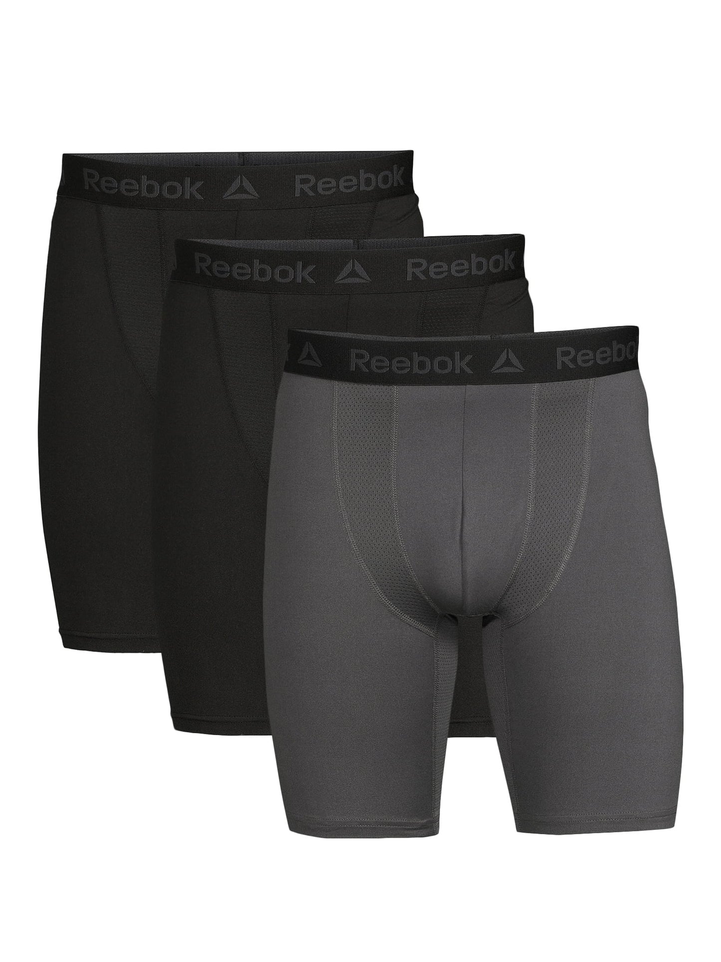 Men'S Underwear Tech Comfort Long Length Boxer Brief Underwear, 9 Inch, 3 Pack
