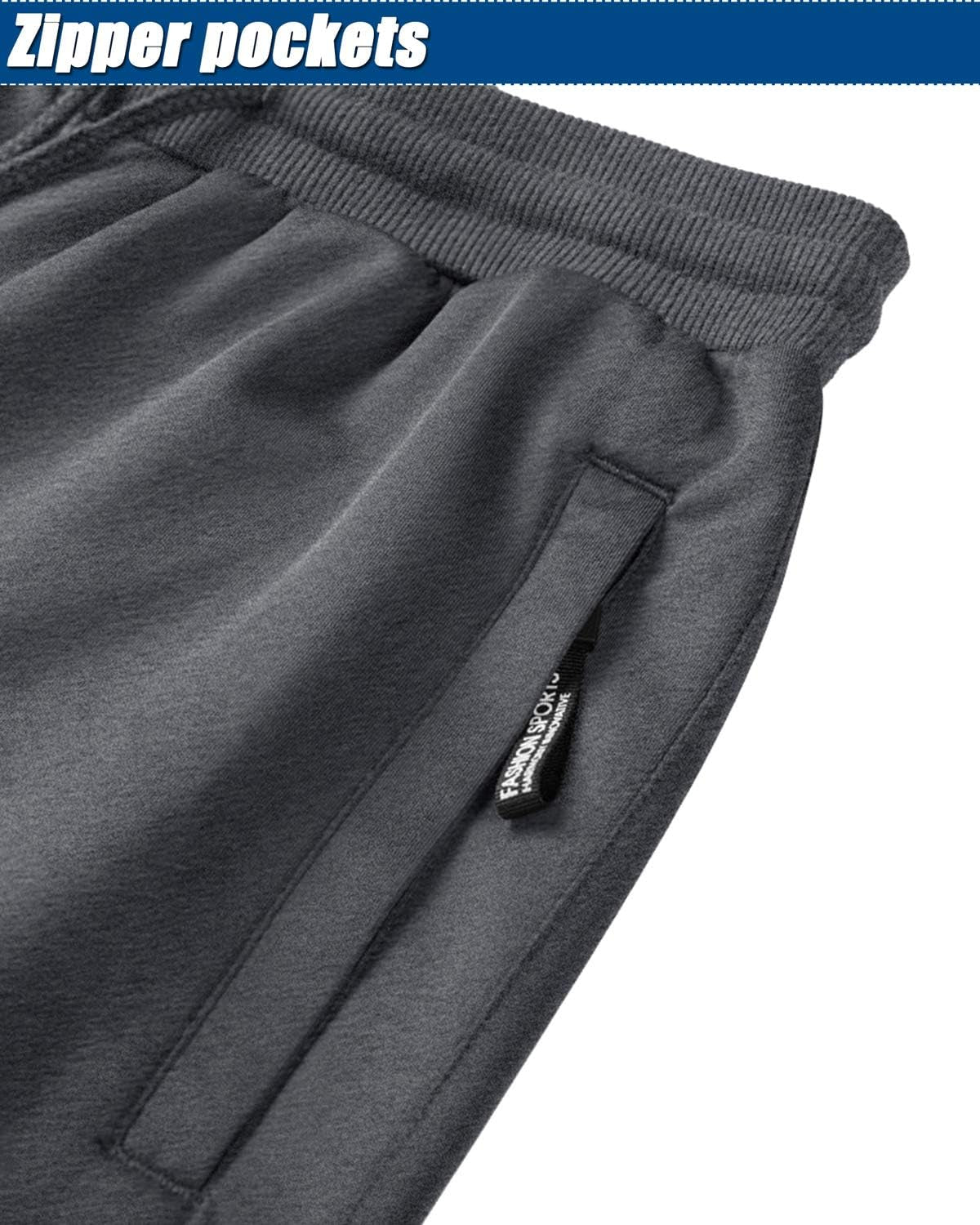 Athletic Tracksuit for Men Set 2 Piece Full Zip up Jacket Trousers Dark Grey, M